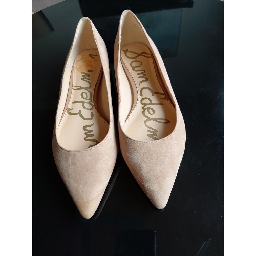 Sam Edelman Jordyn Suede Leather flats Womens Size 8.5 Beige Career Business